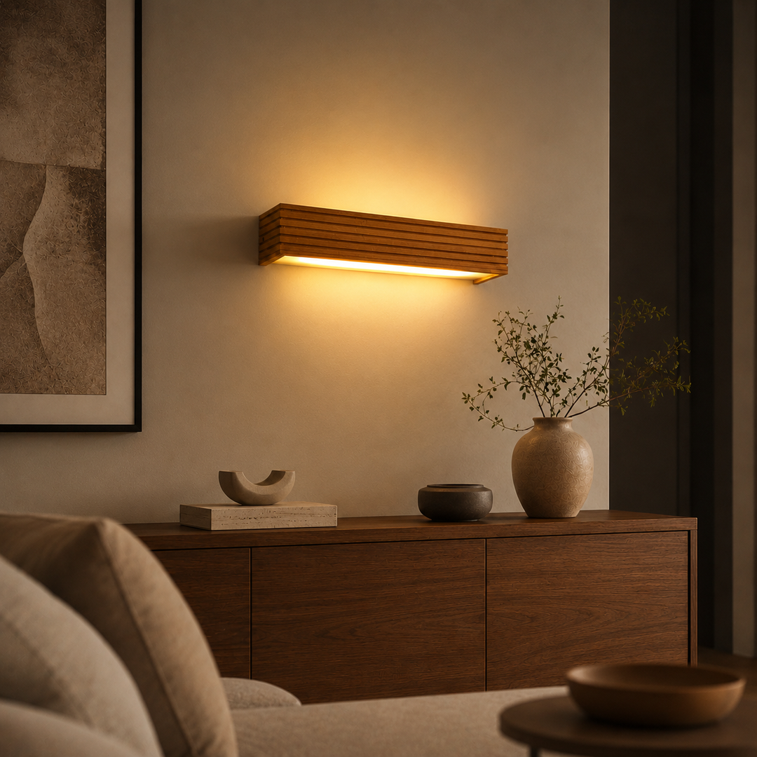 Wooden Wall Lights for Bathroom Mirrors Vanity Lighting