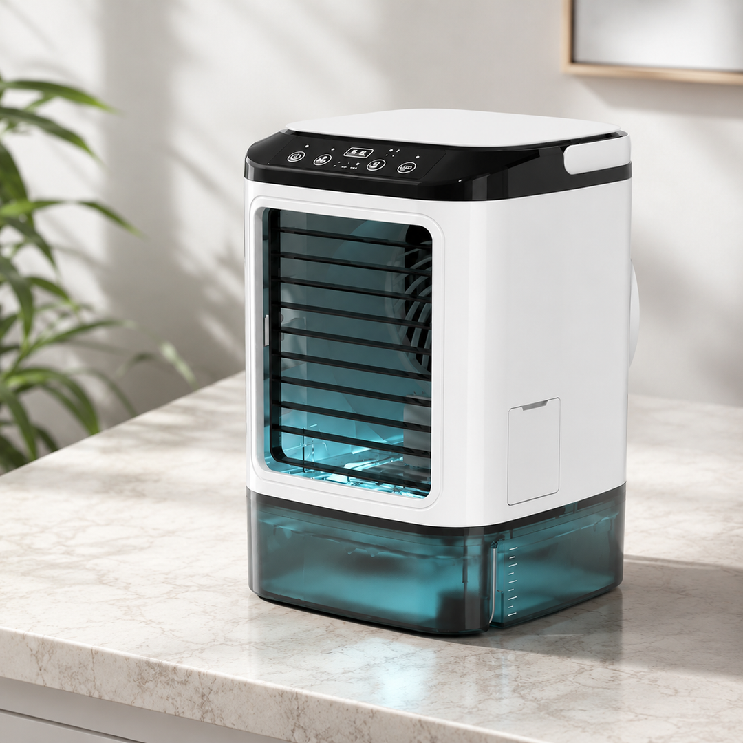 Portable Mini Air Conditioner with 900ML Water Tank and 3-Speed Humidifier