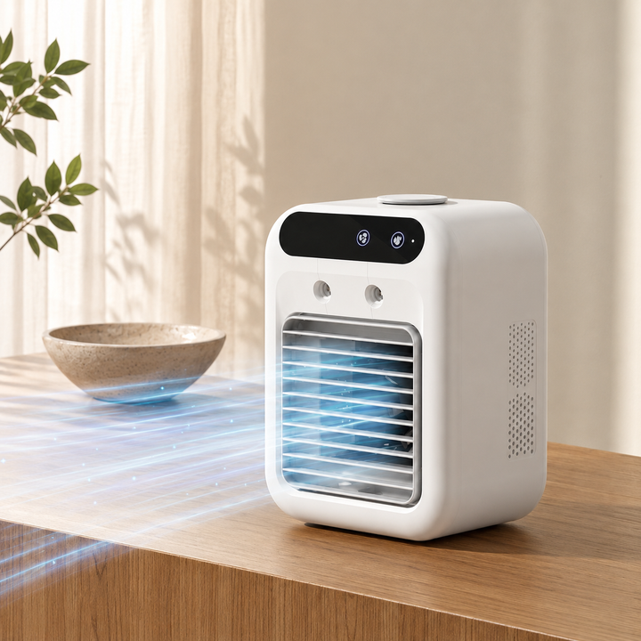 Mini USB Portable Air Conditioner Fan Humidifier Tabletop Desktop