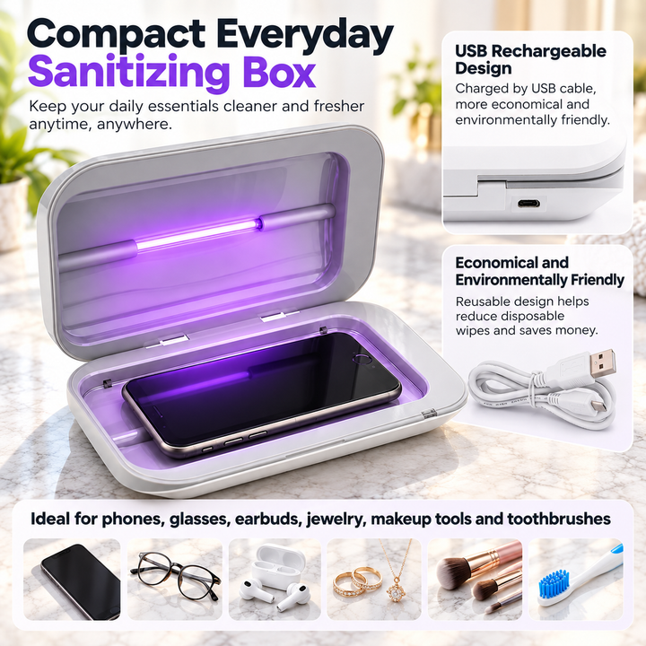 UV Phone Sanitiser Portable Smartphone Steriliser Cleaning Box