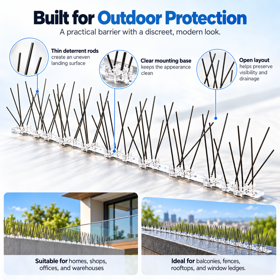 Stainless Steel Pigeon Spikes Bird Deterrent Anti Roosting Spikes 25cm