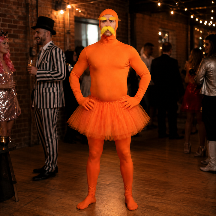 Orange Bodysuit Costume Funny Character Halloween Cosplay