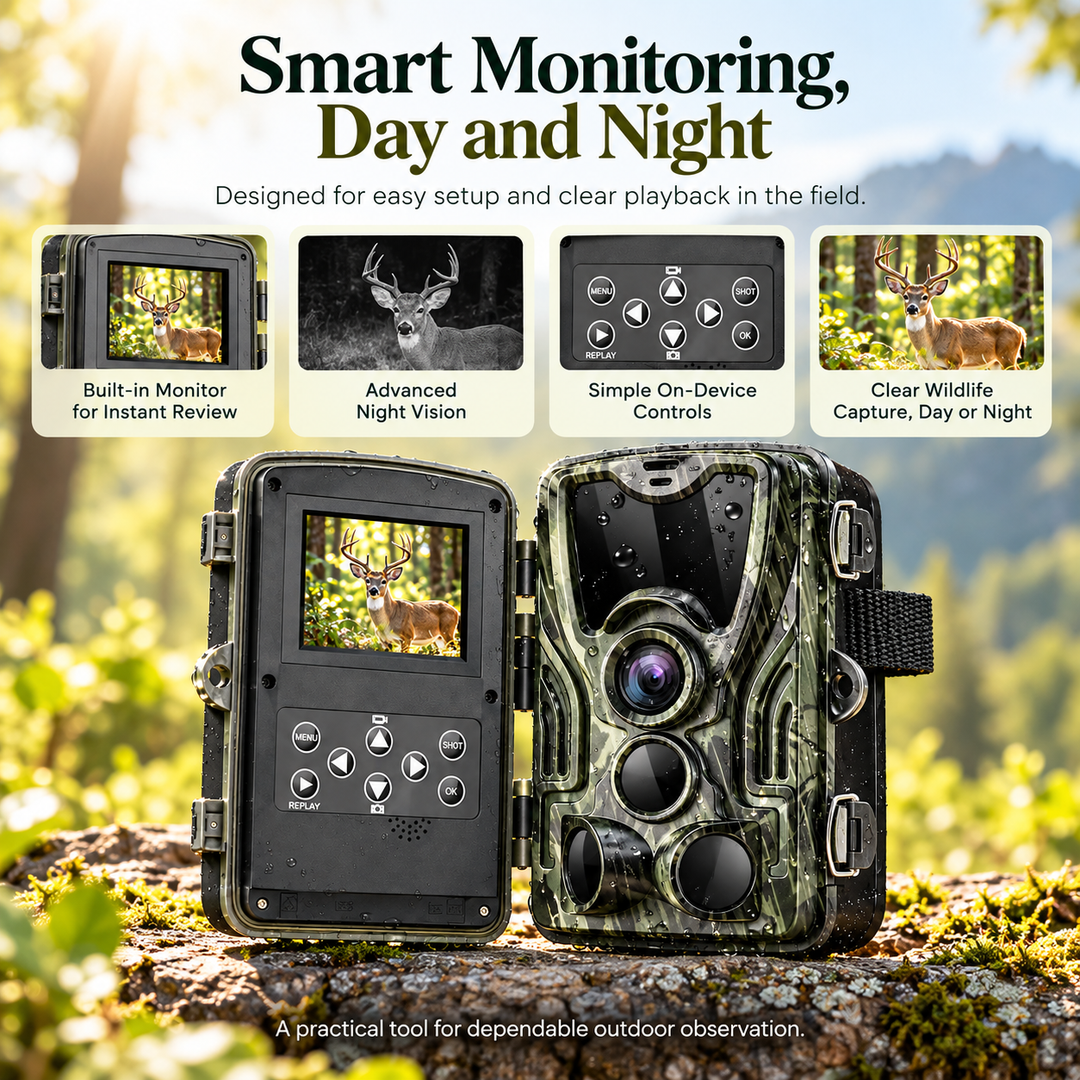Night Vision Monocular 6x Zoom Infrared for Wildlife and Outdoors