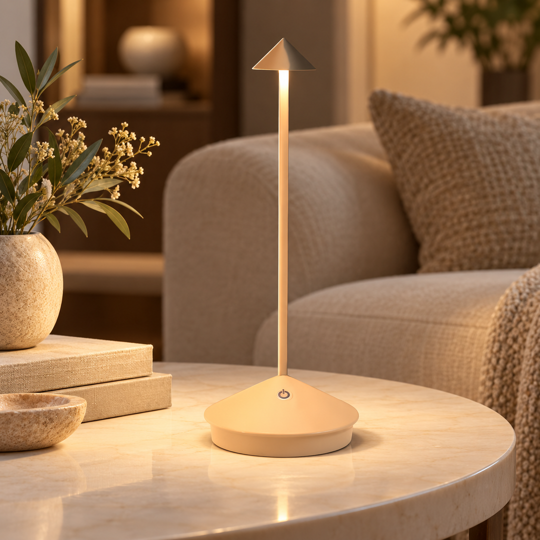 LED Table Lamp Waterproof Dimmable Cordless Minimalist Bedroom