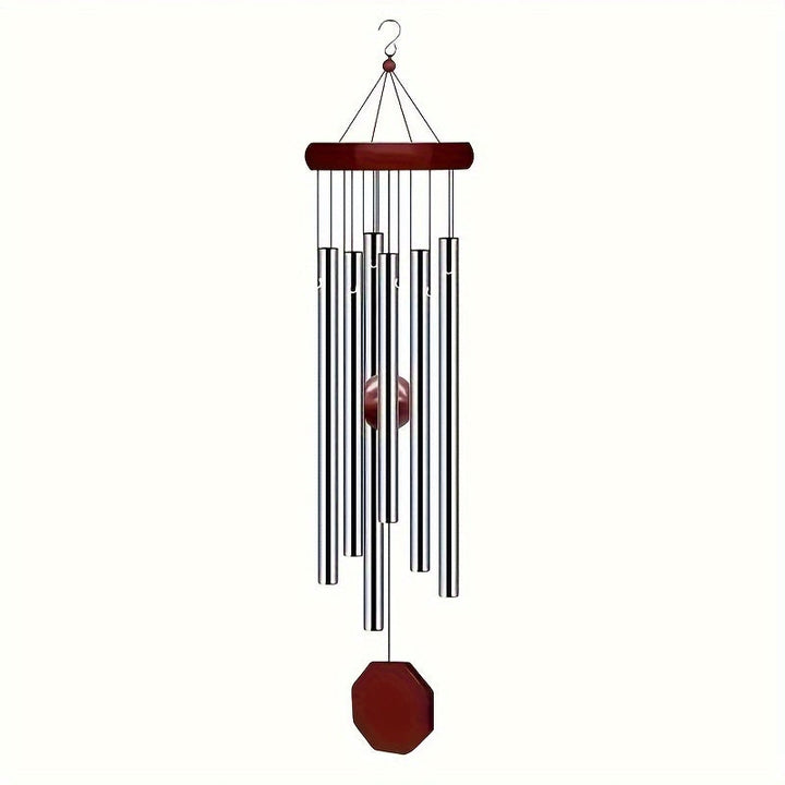 Outdoor Wind Chime Large Deep Tone 6 Tuned Pipes Sympathy Wind Chime