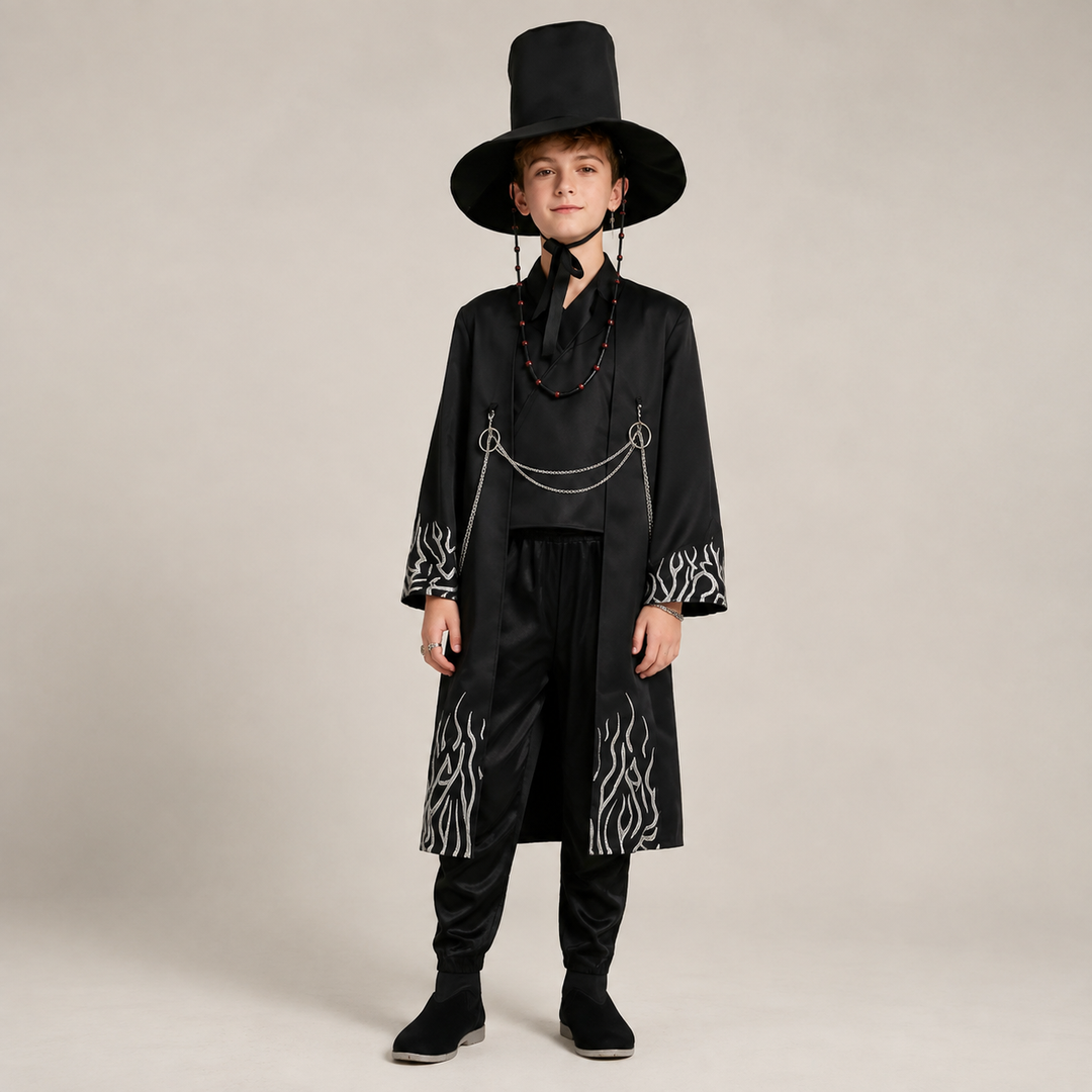 Demon Hunter Hanbok Costume Kids Adults Halloween Cosplay