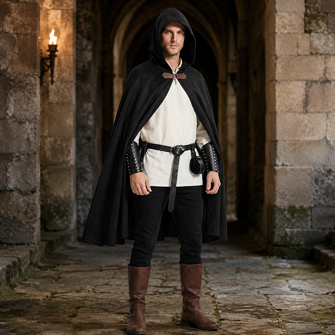 Medieval Hooded Cape Renaissance Halloween Costume