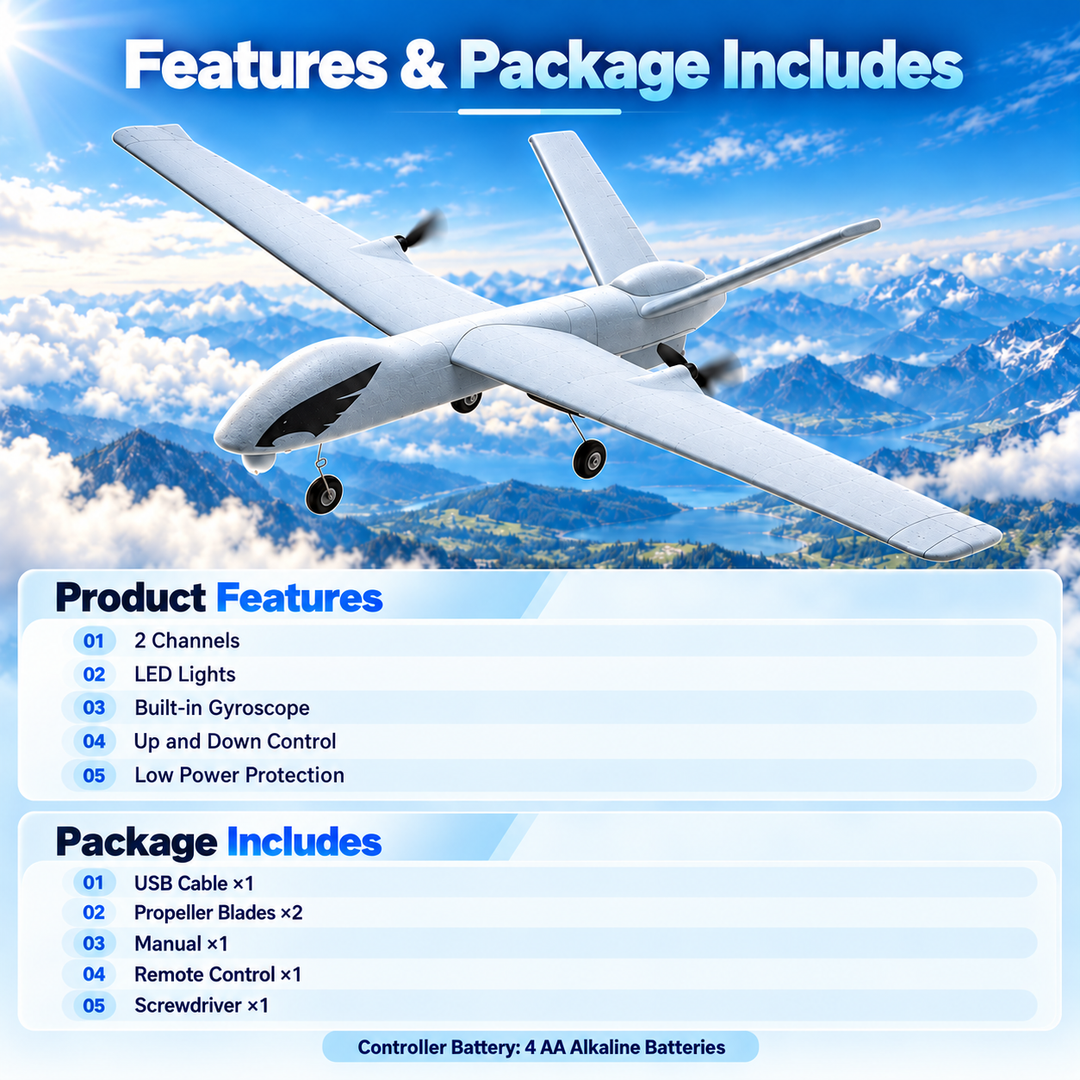 RC Plane Predator Z51 Remote Control Glider 2.4G Fixed Wing Aircraft