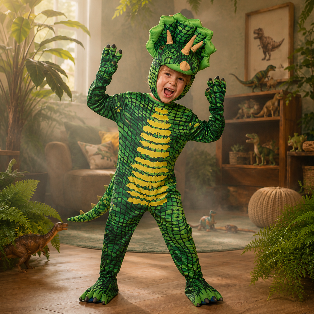 Kids T-Rex Dinosaur Costume Jumpsuit Halloween Boys Girls