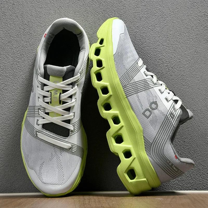 Men Running Shoes Cushioned Sole Breathable Mesh Sneakers