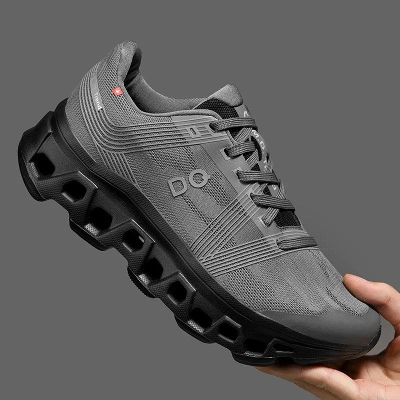 Men Running Shoes Cushioned Sole Breathable Mesh Sneakers