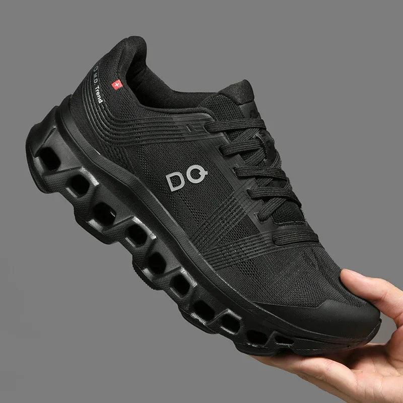 Men Running Shoes Cushioned Sole Breathable Mesh Sneakers