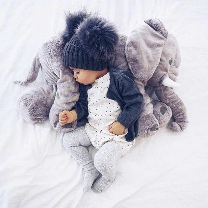 Elephant Shaped Plush Baby Pillow Cushion