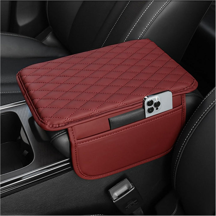 Car Armrest Storage Organizer with Adjustable Pockets Cover