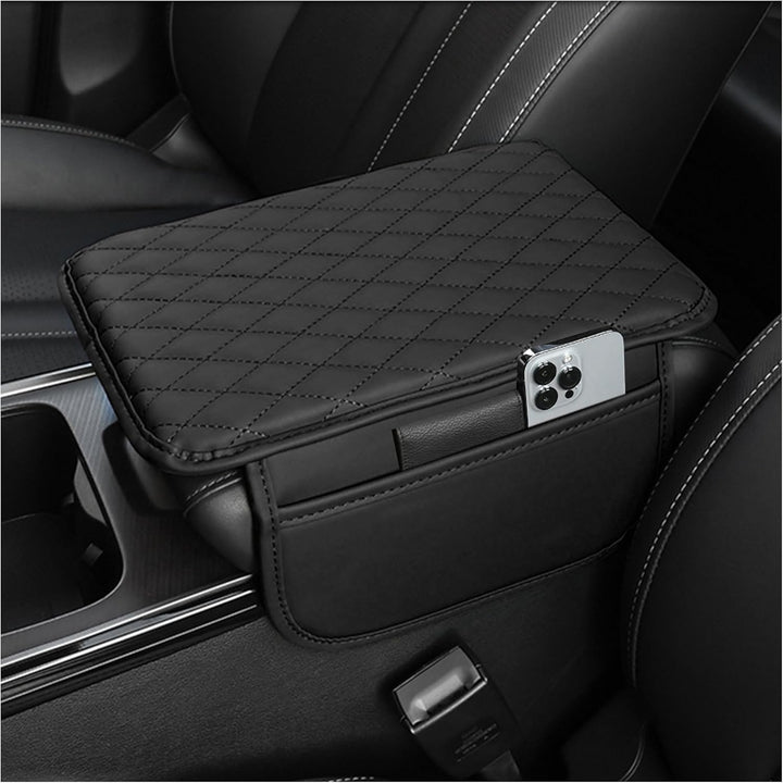 Car Armrest Storage Organizer with Adjustable Pockets Cover