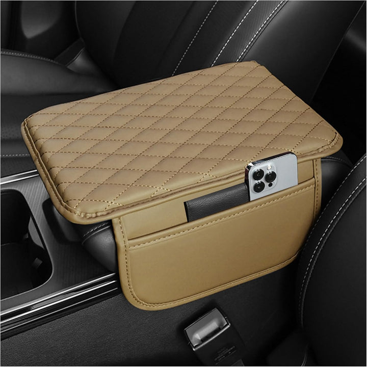 Car Armrest Storage Organizer with Adjustable Pockets Cover