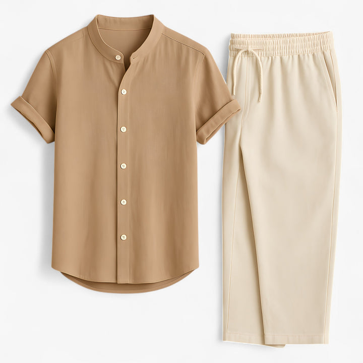 Linen Shirt and Trousers Relaxed Fit Set