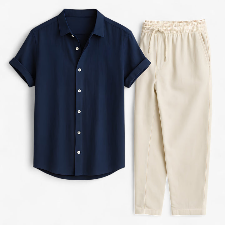Linen Shirt and Trousers Relaxed Fit Set