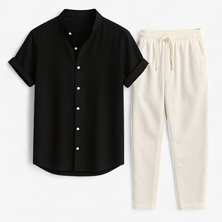 Linen Shirt and Trousers Relaxed Fit Set