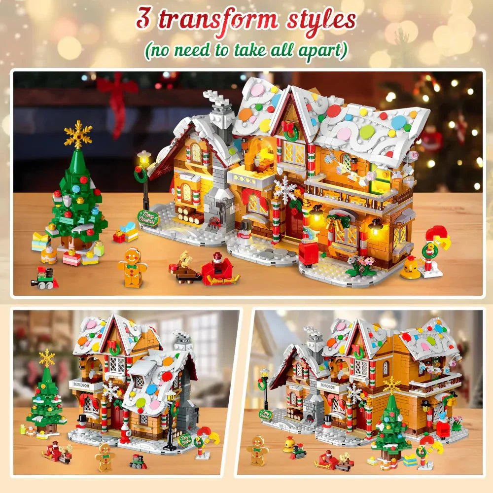 Gingerbread House Building Kit with LED Light Set