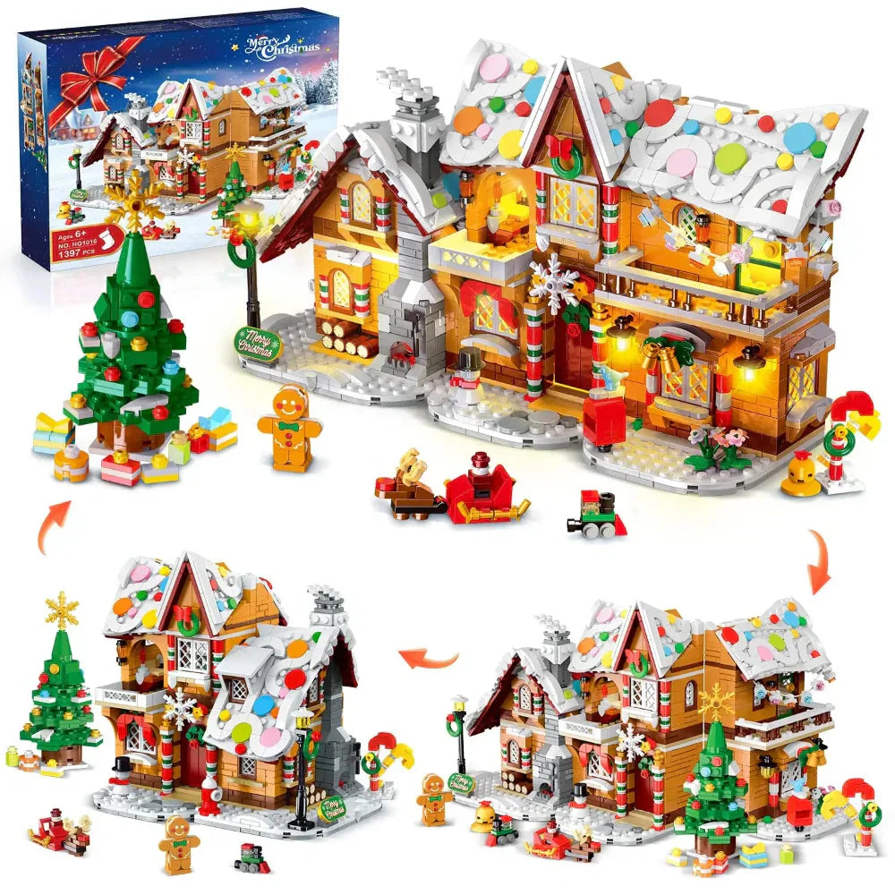 Gingerbread House Building Kit with LED Light Set