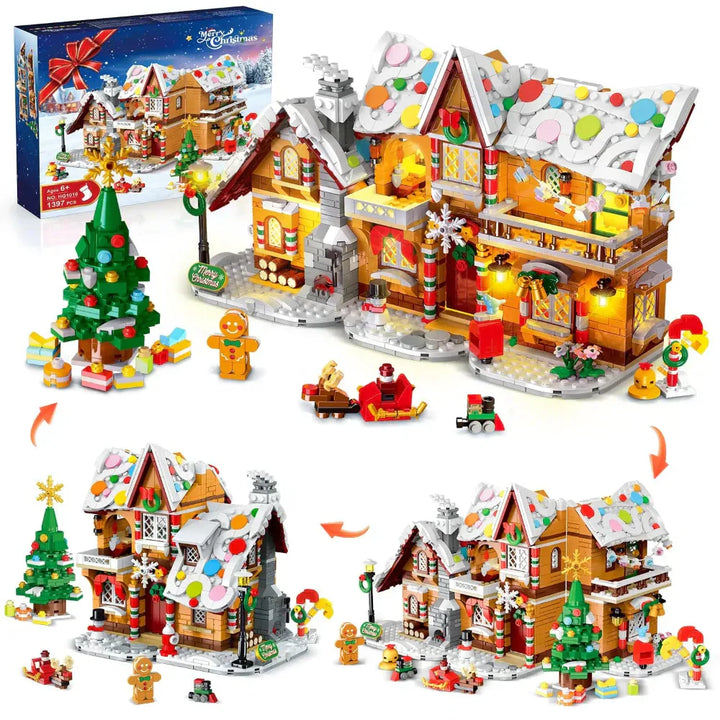 Gingerbread House Building Kit with LED Light Set