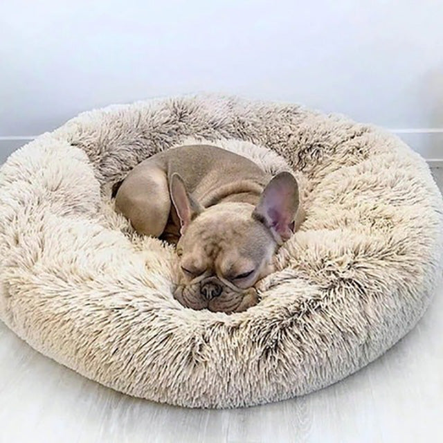 Circular Dog Bed with Removable Cover Calming Pet Bed