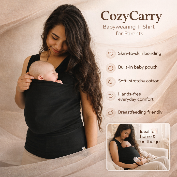 Babywearing TShirt Hands Free Baby Carrier Shirt for Parents