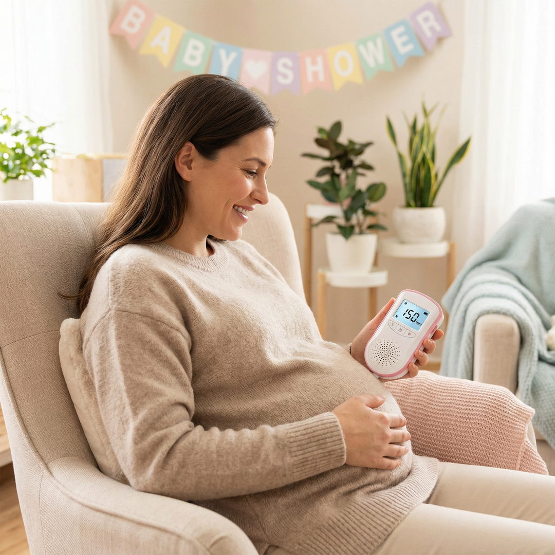 Fetal Doppler Heartbeat Monitor with LCD Display Baby Heart Rate Detector