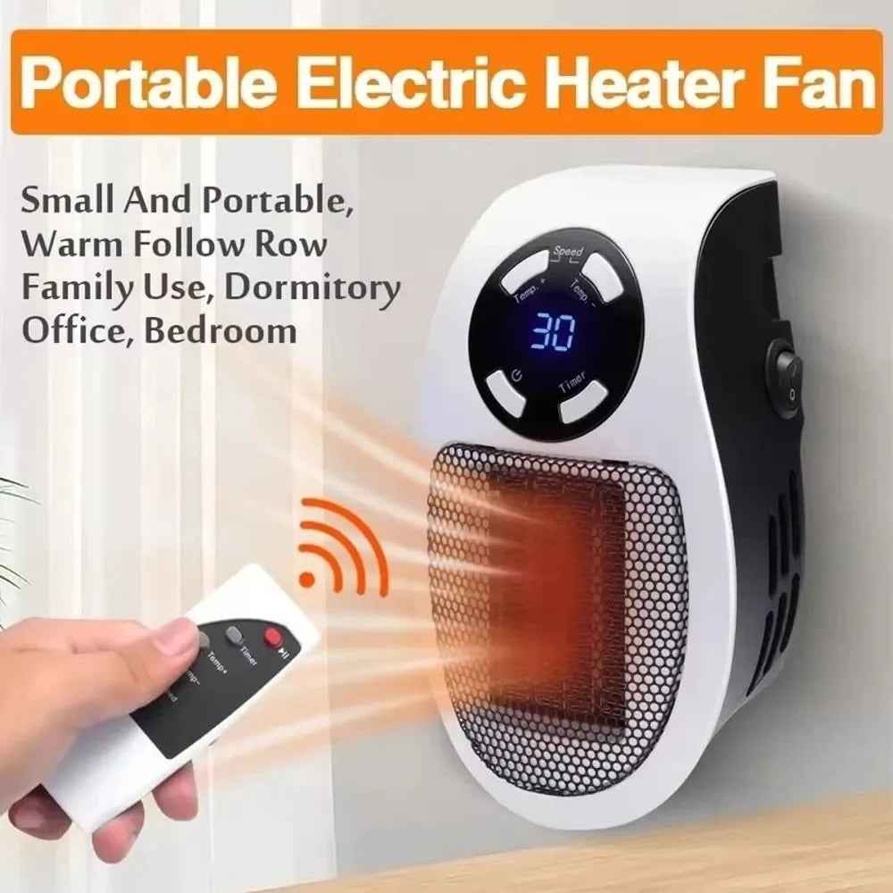 Mini Electric Wall Mounted Panel Heater with Remote Control