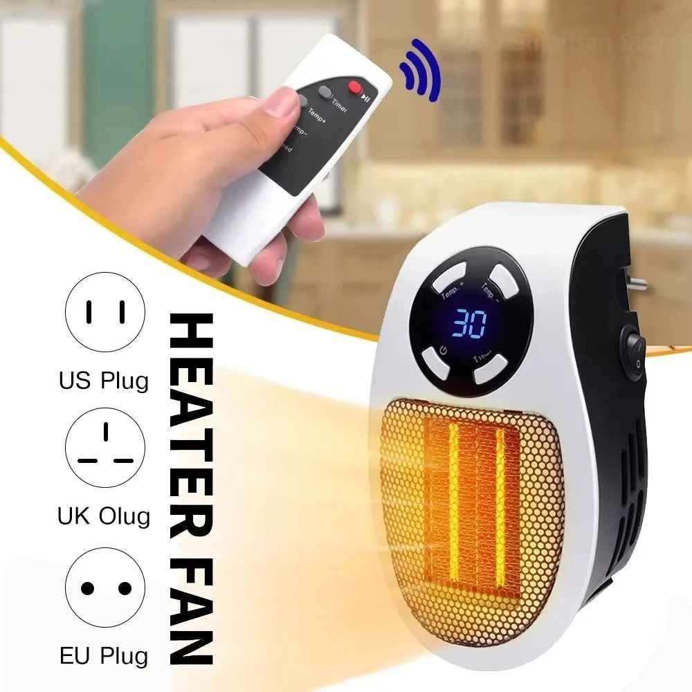 Mini Electric Wall Mounted Panel Heater with Remote Control