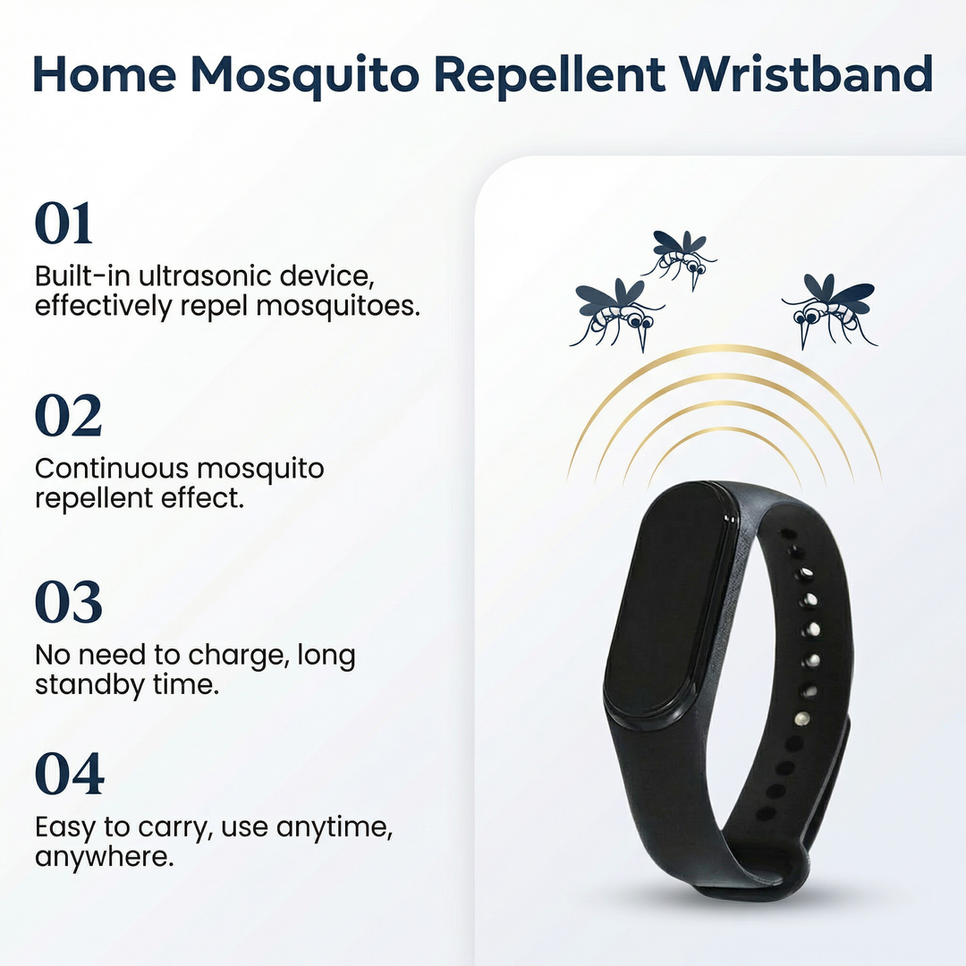 Ultrasonic Mosquito Repellent Wristband Outdoor Insect Pest Control