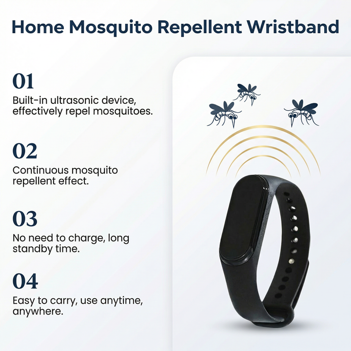 Ultrasonic Mosquito Repellent Wristband Outdoor Insect Pest Control