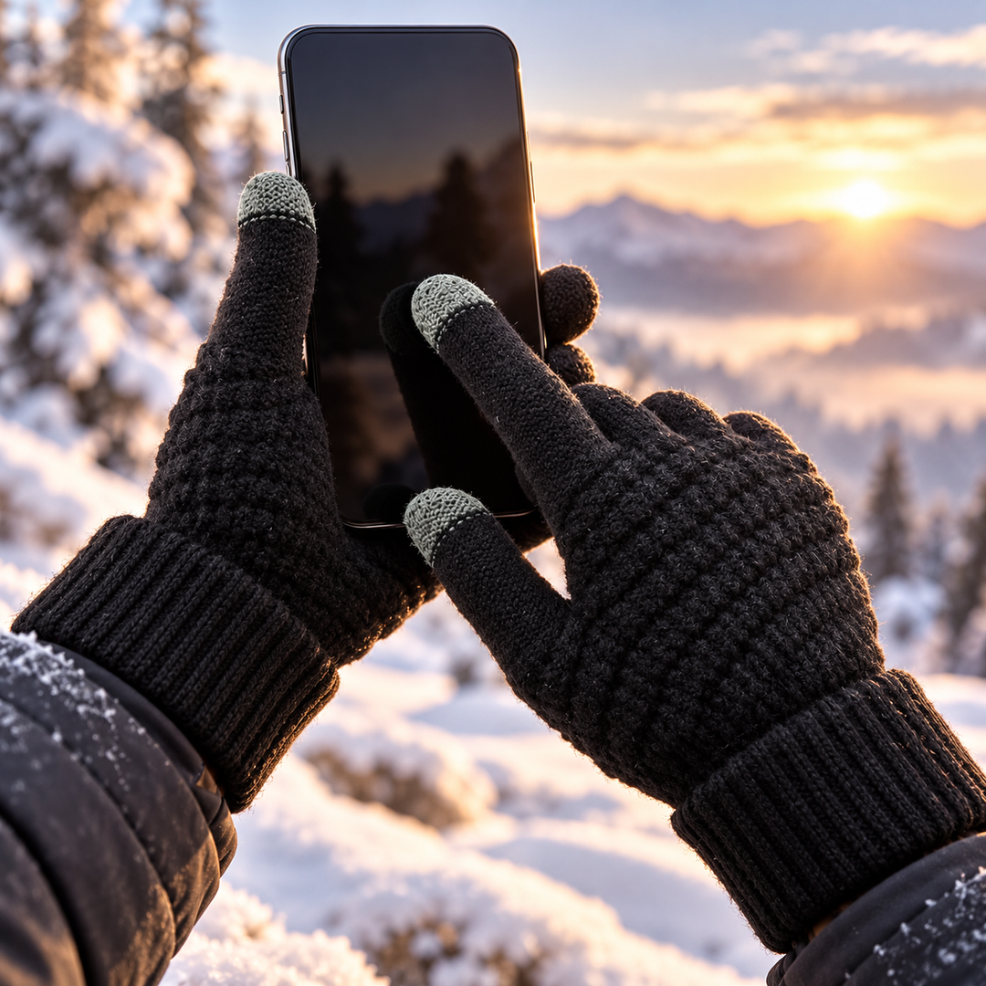 Wool Touchscreen Gloves Soft Warm Winter Knit for Men and Women