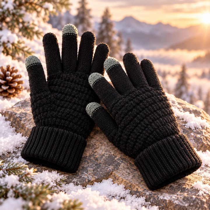 Wool Touchscreen Gloves Soft Warm Winter Knit for Men and Women
