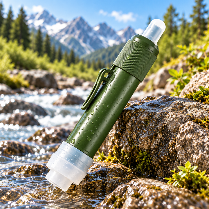 Mini Water Filter Straw Survival Camping Emergency Purifier