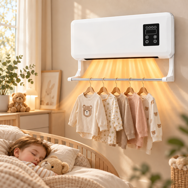 1500W Wall Mounted Electric Heater with Remote 2 in 1 Warmer Fan