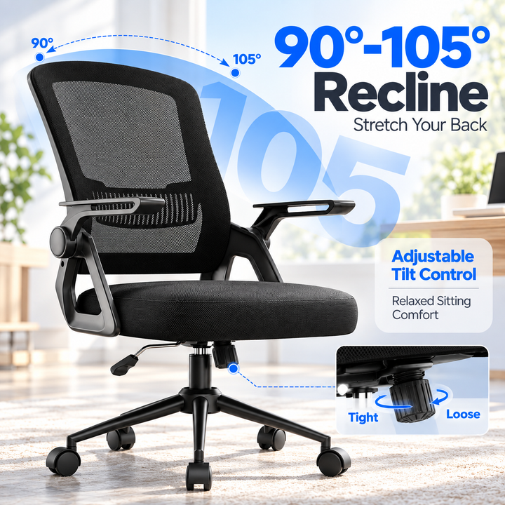 Ergonomic Mesh Office Chair Swivel Computer Desk Chair Mid Back