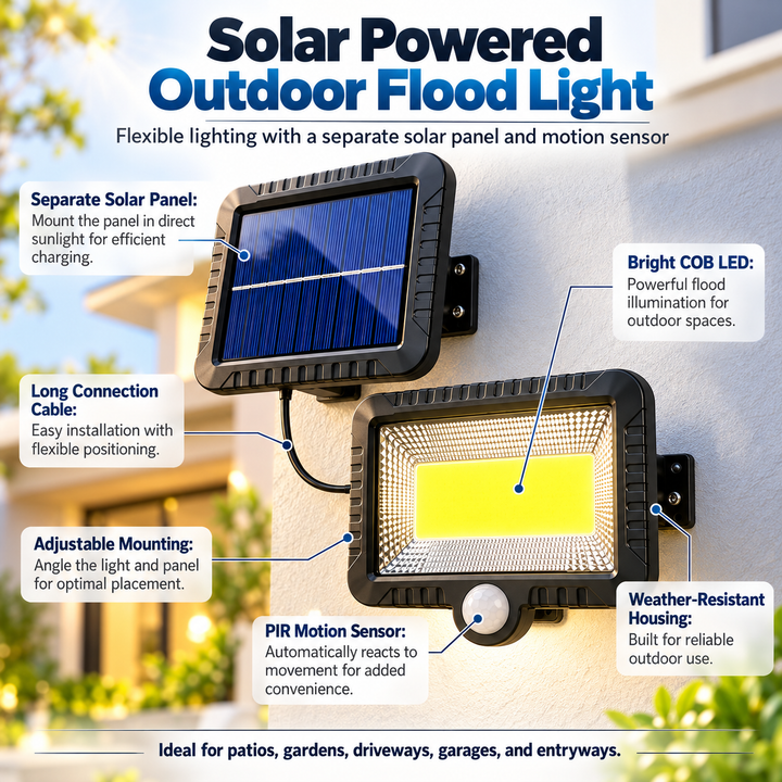 Solar Shed Light Motion Sensor Waterproof Outdoor Beam Light