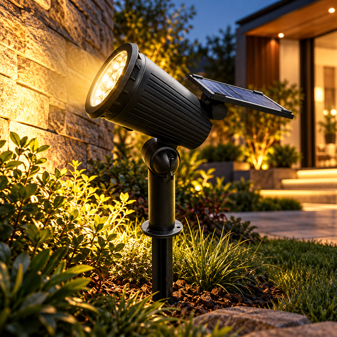 Solar Powered Garden Spotlights Colour Changing Outdoor Lights
