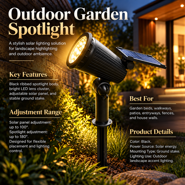 Solar Powered Garden Spotlights Colour Changing Outdoor Lights
