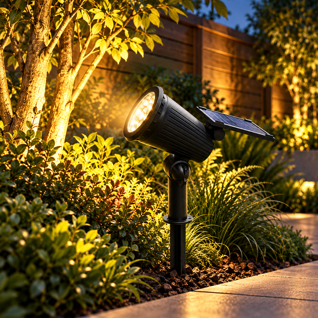 Solar Powered Garden Spotlights Colour Changing Outdoor Lights