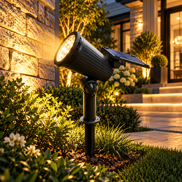 Solar Powered Garden Spotlights Colour Changing Outdoor Lights