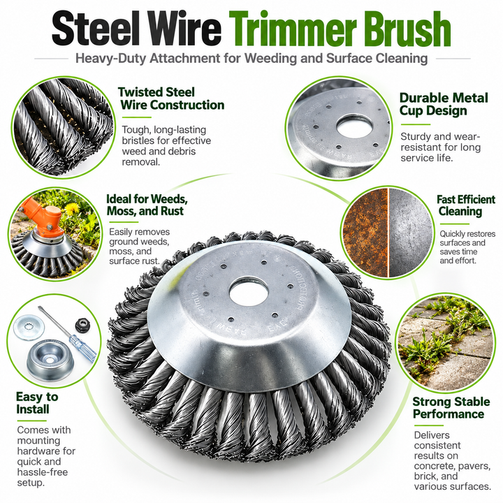 Carbon Steel Weed Brush Trimmer Head Heavy Duty Grass Cutter