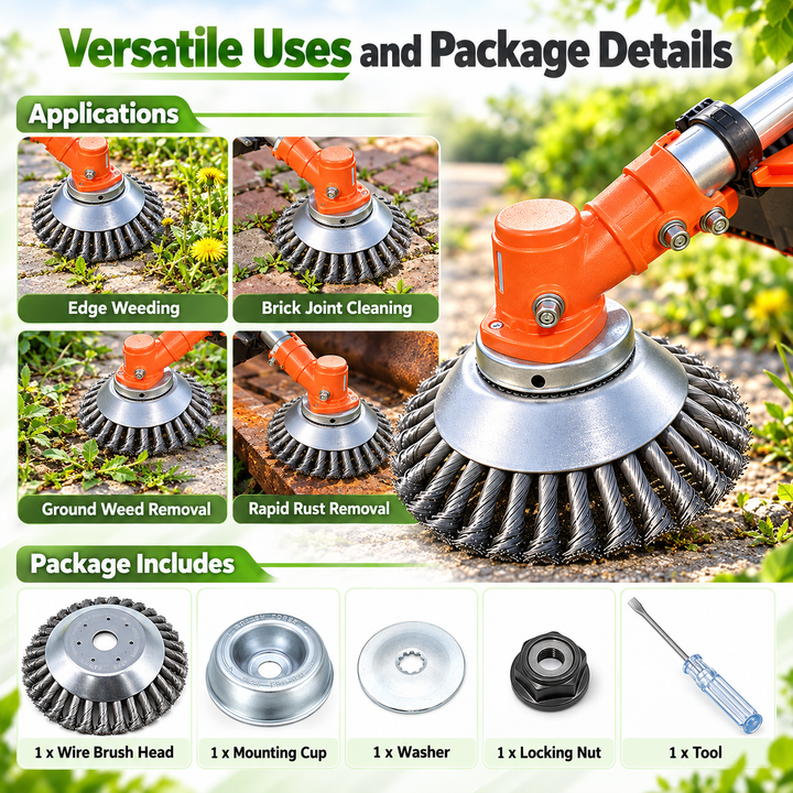 Carbon Steel Weed Brush Trimmer Head Heavy Duty Grass Cutter
