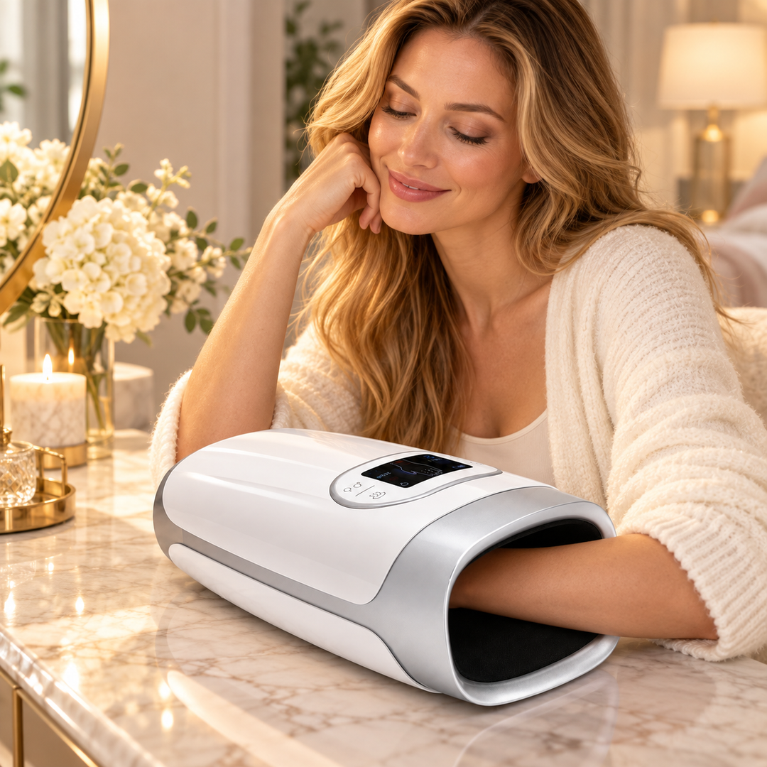 Cordless Electric Hand Massager with Compression for Arthritis