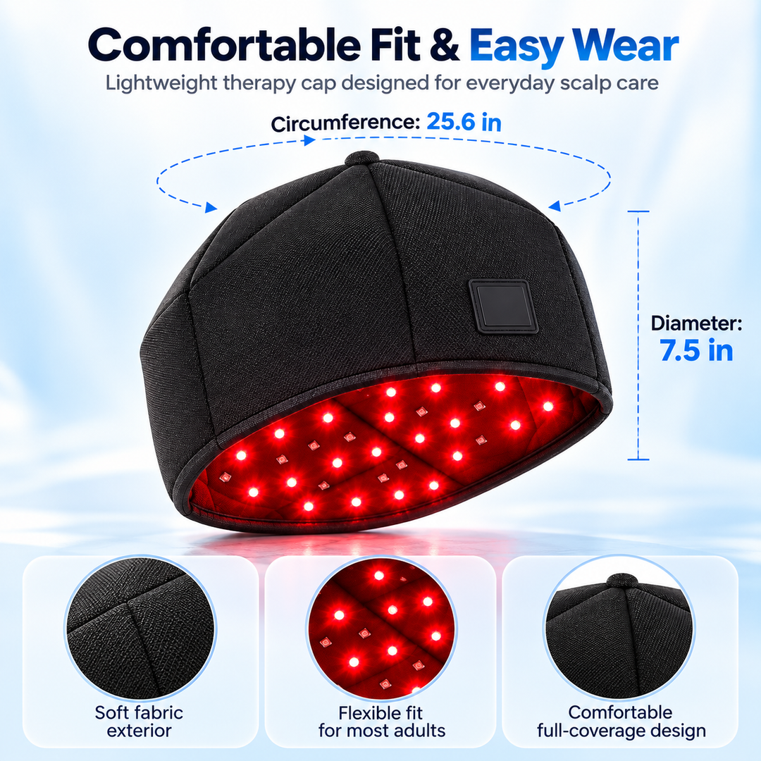 Red Light Therapy Hair Growth Cap 120 LED Infrared Treatment