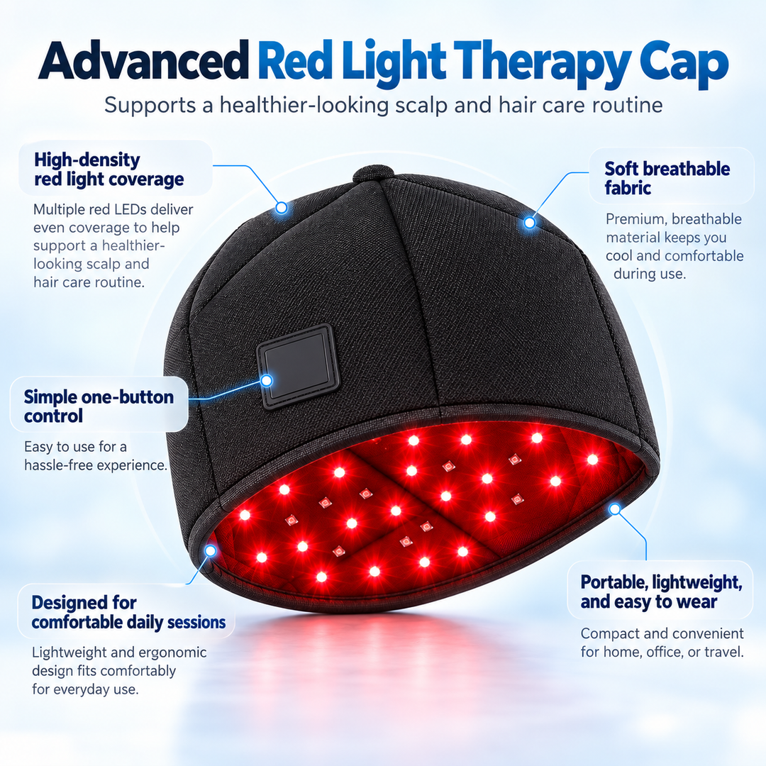 Red Light Therapy Hair Growth Cap 120 LED Infrared Treatment