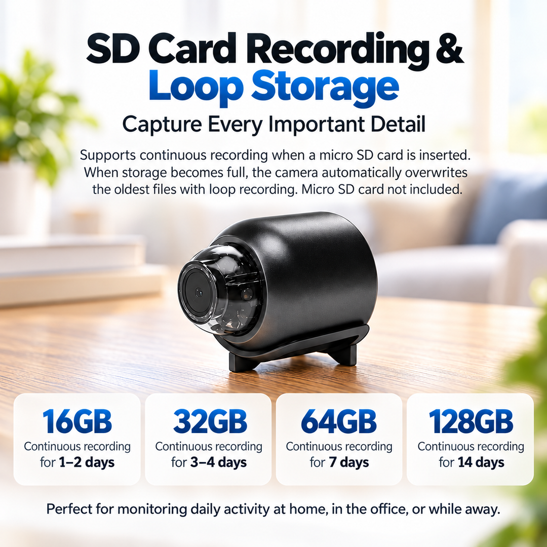 Mini Wireless WiFi Spy Camera 1080P Hidden Security Camera