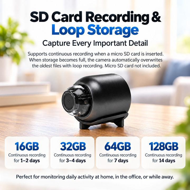 Mini Wireless WiFi Spy Camera 1080P Hidden Security Camera